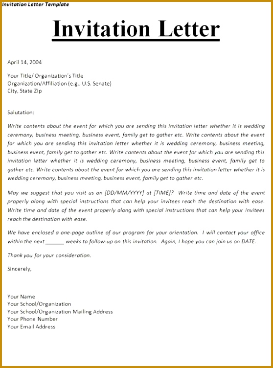 Sample Lunch Meeting Invitation 752558