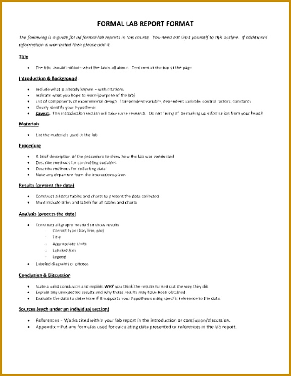 Formal lab write up rubric 744576