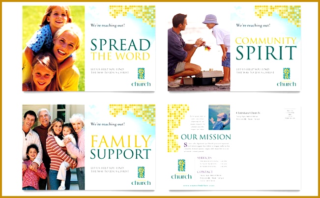 Christian Church Postcard Template Design 403651