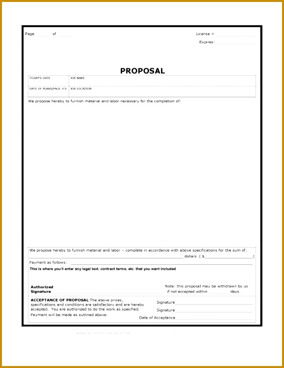 Bid Proposal Template Word Selimtd 749579