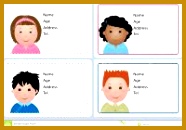 Children Name Card Royalty Free Stock Image Printable Id Cards Templates 130186