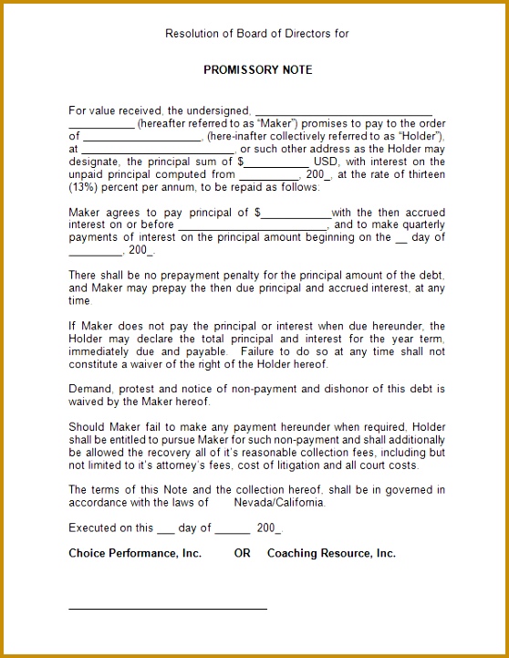 37 Notes Sampledemand Promissory Note 7 Promissory Note Samples 558721