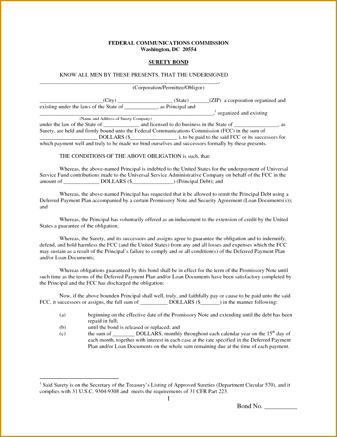 4 Free Printable Promissory Note form | FabTemplatez