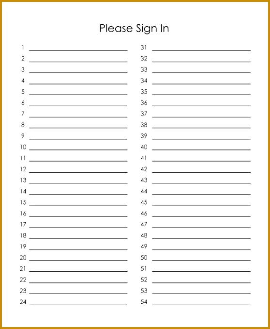 Event Sign In Sheet Template 8 Free Word PDF Documents 678558