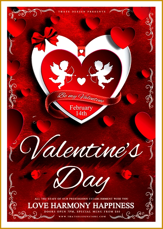 valentines flyer template valentines day flyer template psd design for photoshop v3 printable 558783