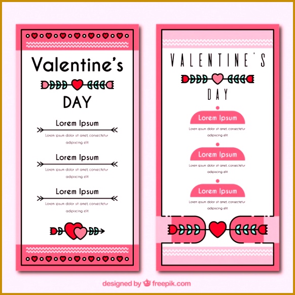 Valentines menu template in vintage style Free Vector 582582