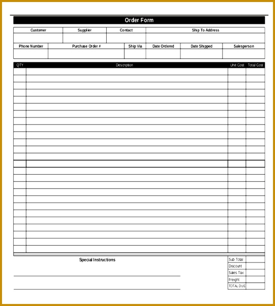 Capital Blank Order PDF Document 544604