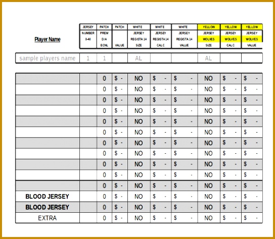 Uniform Order Form Template Excel Format Download 474544