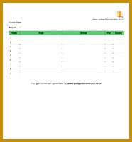 Blank 18 hole scorecard 201186