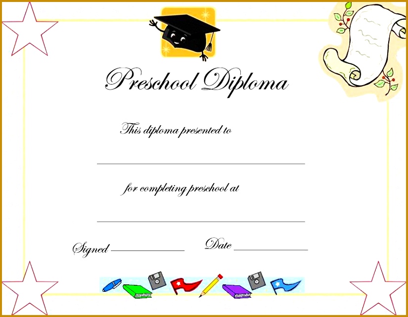 Preschool Graduation Certificate Template 825641