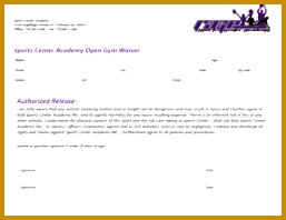 Open Gym Waiver Private Request Form 198257