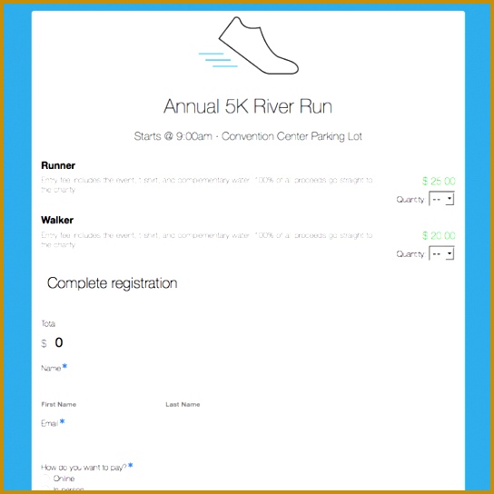5k registration form 544544