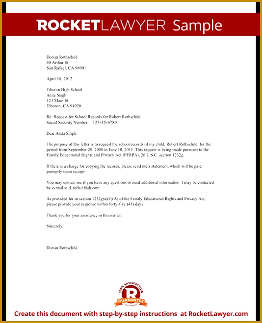 Request Copy of School Records Form Template Test 659534