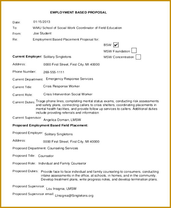 Employment Proposal Template 678558