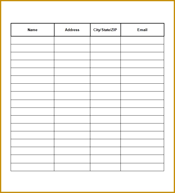 40 Sign Up Sheet Sign In Sheet Templates word & Excel 578639