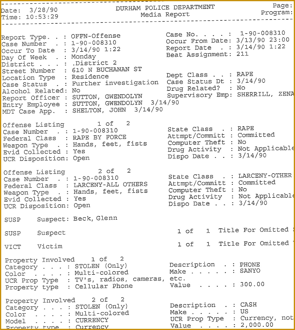 Fake Police Report A Supposed Rape 10001116