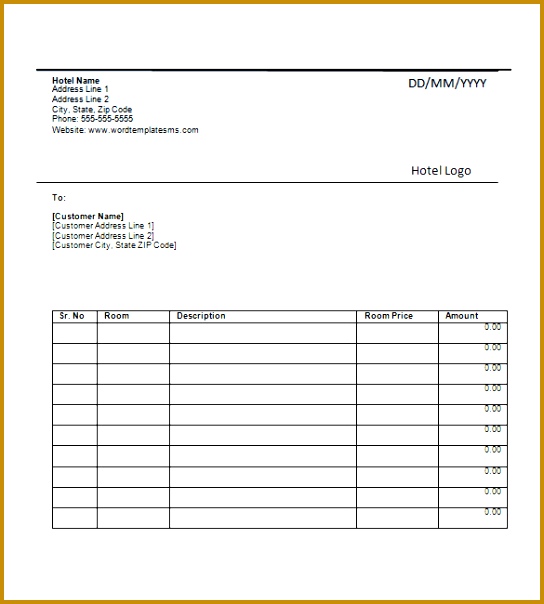 Custom Invoice Book Word Hotel Invoice Template Free Word Excel Pdf Format Download Ethernet Receipt Printer 604544