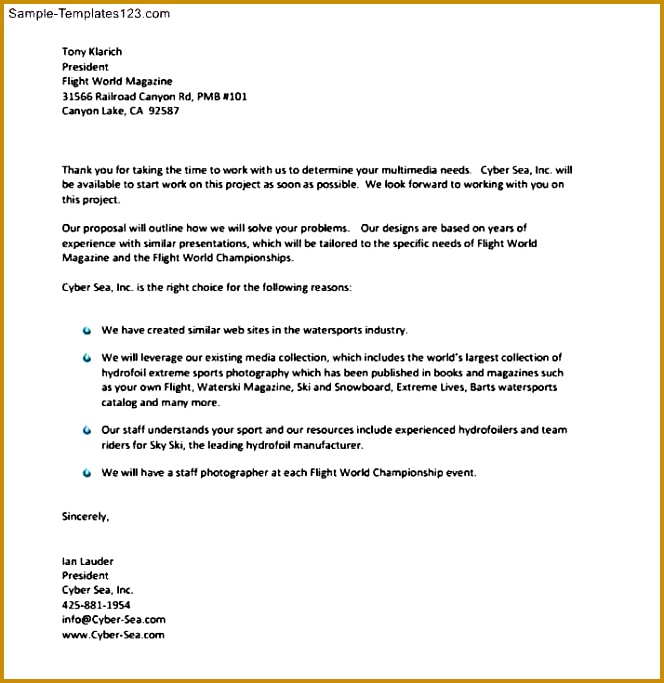 11 Sample Business Proposal 5scae 11 Sample Business Proposal 683664