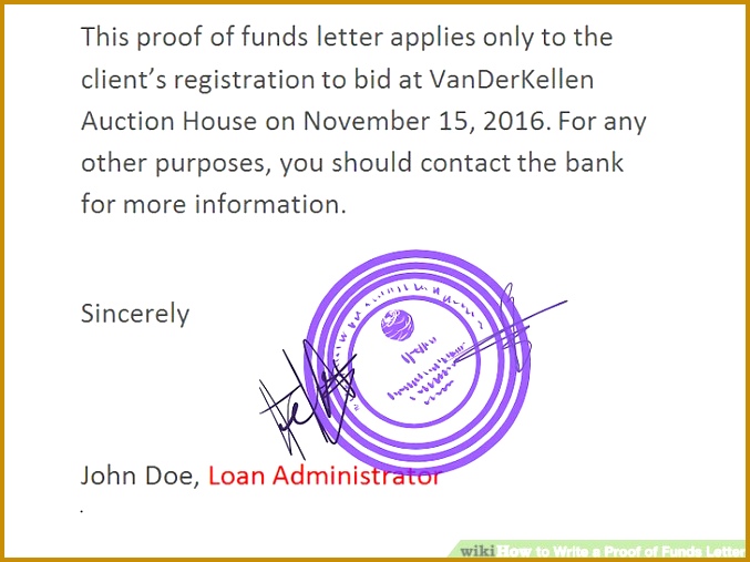Image titled Write a Proof of Funds Letter Step 10 507677