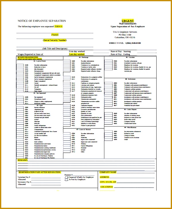 9 Separation Notice Examples & Samples cQwog Employee Notice 678558