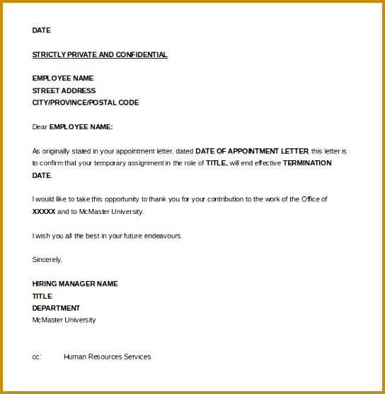 Job Termination Letter – 10 Free Word PDF Documents Download fIthi Seasonal Job Termination Letter to Employee Word Format 558544
