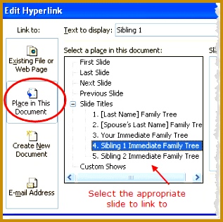 Family Tree Chart Template Hyperlink to Another Branch of the Family Tree 317316