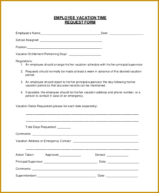 employee vacation request form template sample vacation request form 8 examples in pdf word templates 558678