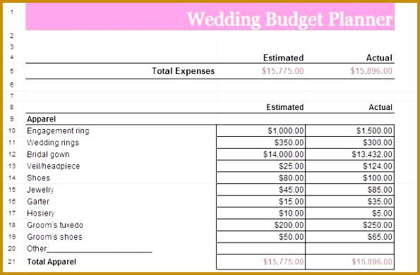 wedding bud planner x 390595