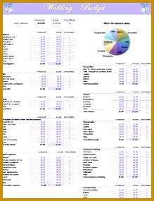 Wedding Bud Planner Template for Excel it s already in the Excel templates 285219