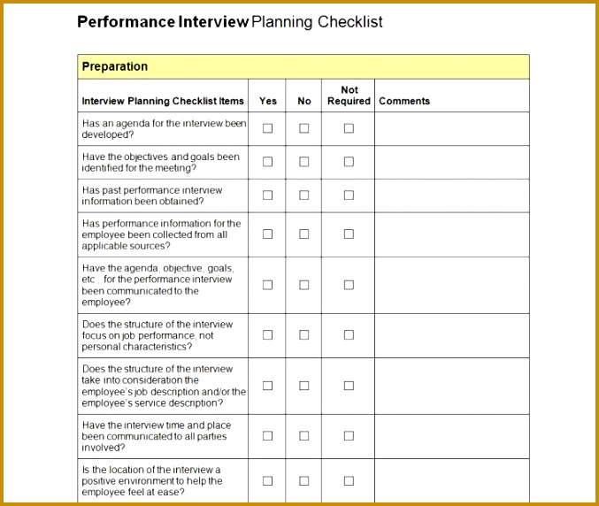 Interview Checklist Template Medium size Interview Checklist Template size 572677