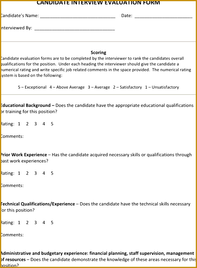 View Forms · Interview Evaluation Form 4 921677