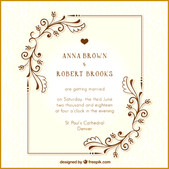 Wedding Invitations Card Template 582582