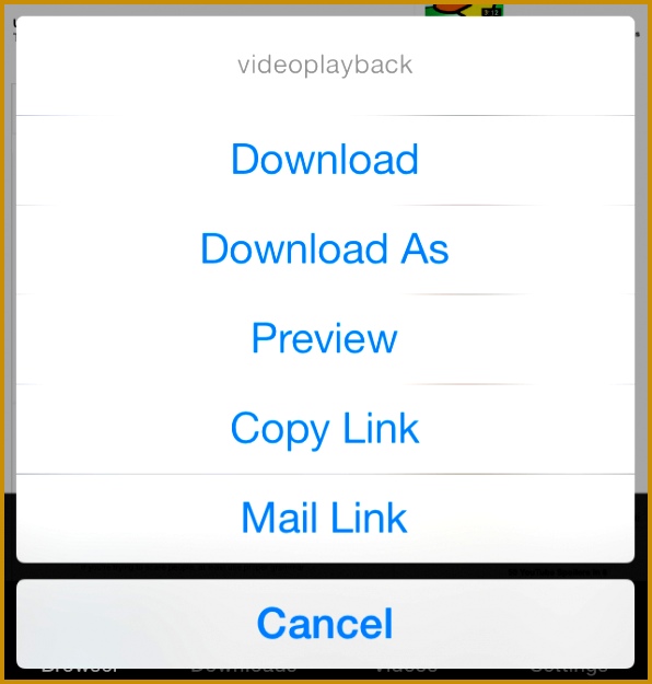 Now if you wish to save the video directly to your phone tap the "Videos" tab on the bottom of the screen tap and hold the video icon and then click " 625596