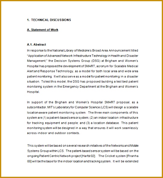Sample Technical Proposal Template Download 591544