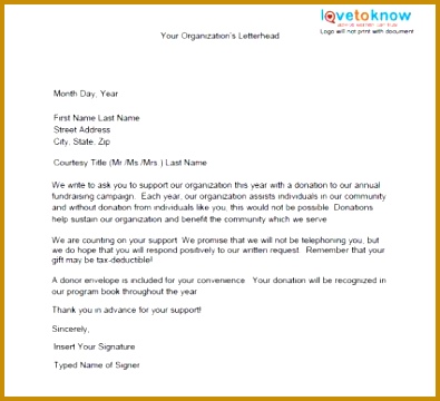 Fundraising Campaign Donation Letter 395360