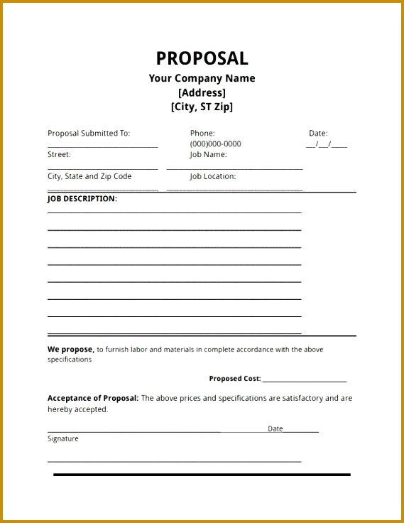 Free Proposal Template 736569