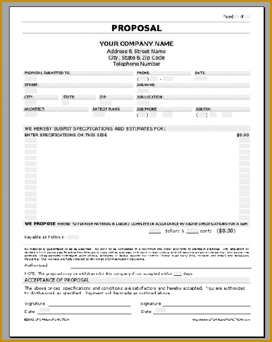 Bid Proposal Template Word Bid Proposal Template Word Business Proposal Templated 688548