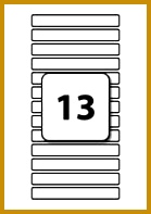 13 Labels per Sheet 122 mm x 16 mm 197139