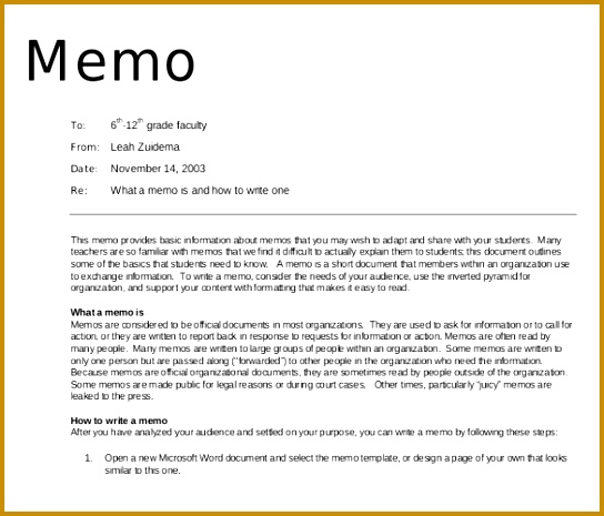 Memo Invoice Example 465544