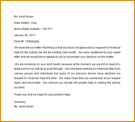 Child Support Appeal Letter Template Sample Word Download Sample 558504