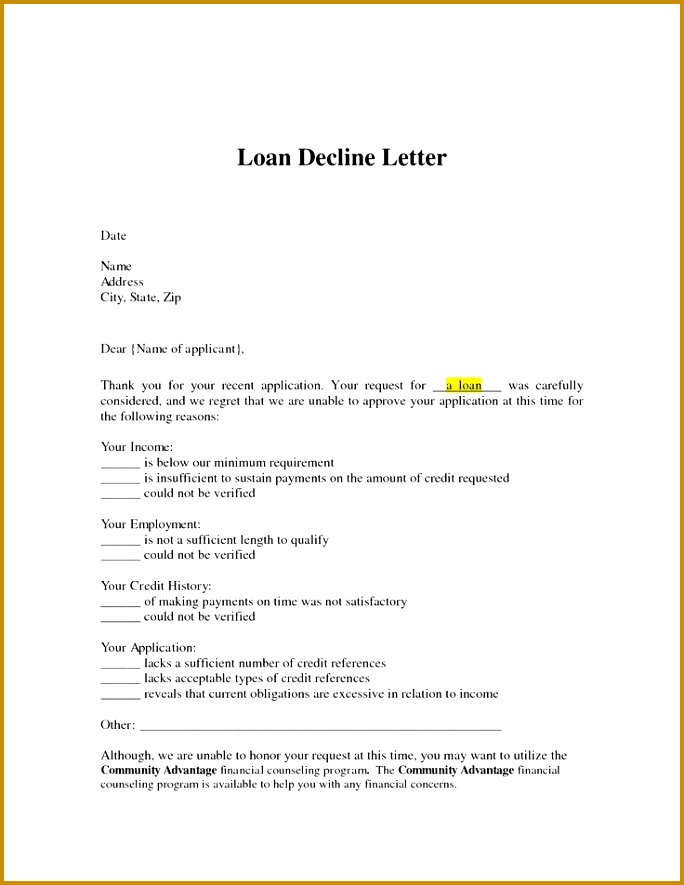 10 best Decline Letters images on Pinterest twdbg Loan Decline Letter loan denial letter arrives you can use that information to see 684885