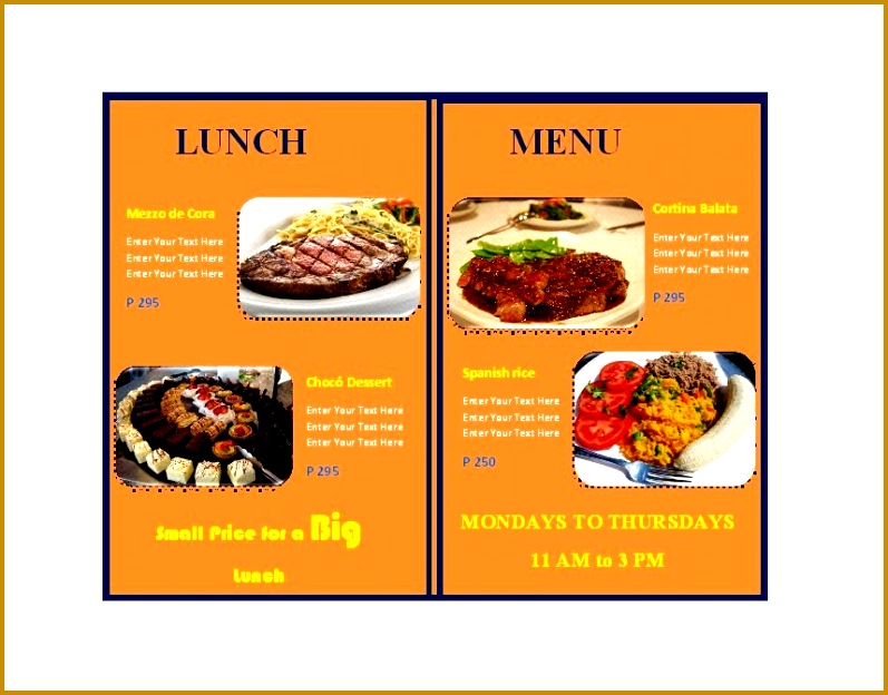 Printable Menu Template 18 797624