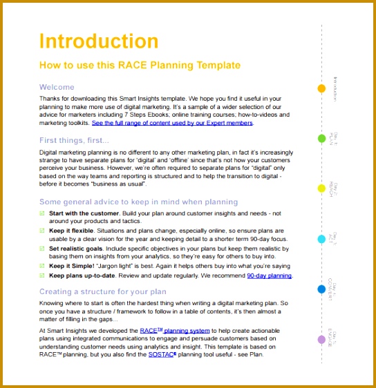 Digital Marketing Action Plan Sample Template Download 544562