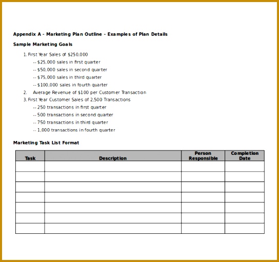 Microsoft Word Marketing Plan Template 511544