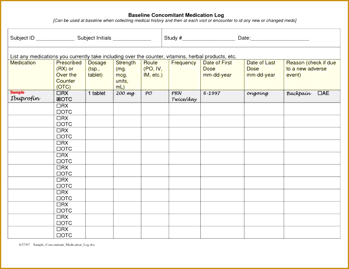 chart template blank administration home Medicine Log Sheet medication chart template blank administration free printable log 1212936