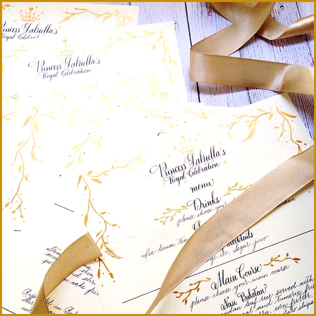 Add To Board Menu Cards for Baby Birthday Party by Yohanna Calligraphy 001 632632