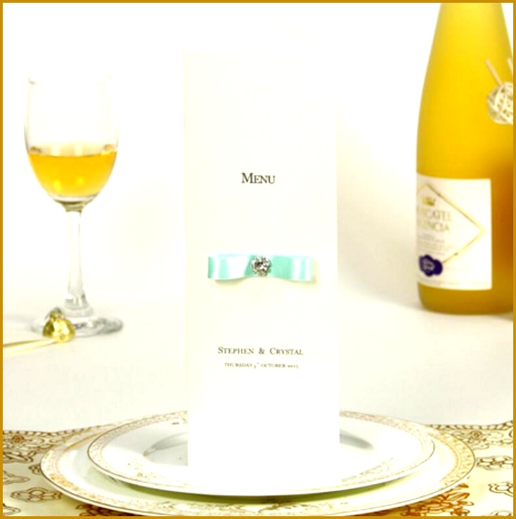 Aliexpress Buy Ivory Wedding Invitations Card Wedding Party Menu Card Birthday Party Table Menu Decorations With Ribbon and Silver Brooch ME01 from 738734