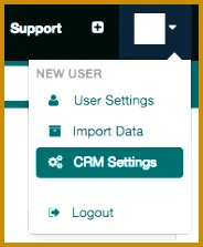 CRM Settings Drop Down Menu Link 184223