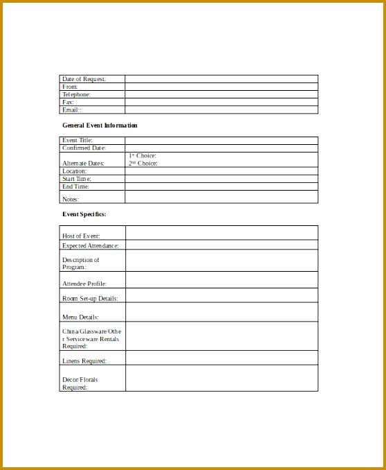 Catering Request Proposal Template 678558