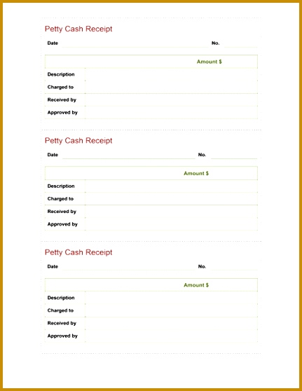 Petty cash receipt 431558